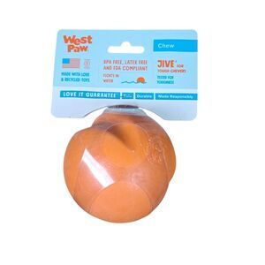 West Paw Design‎ Ball Orange Medium Tough Dog Toy 3" Round